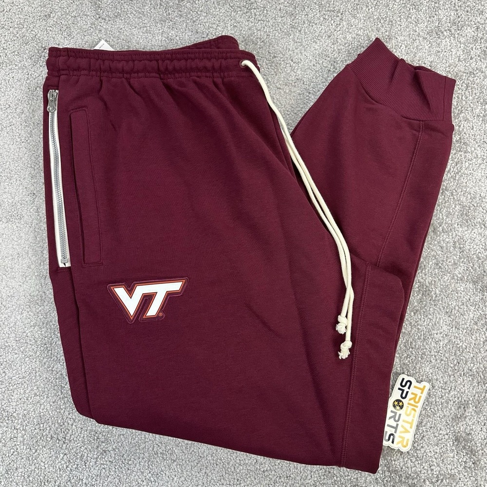 Virginia Tech Hokies Sweatpants Mens 2XL Maroon Nike Dri Fit On Field Sideline